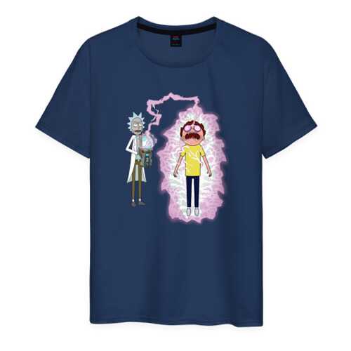 Футболка мужская ВсеМайки 2460797 синяя XL в Снежная Королева