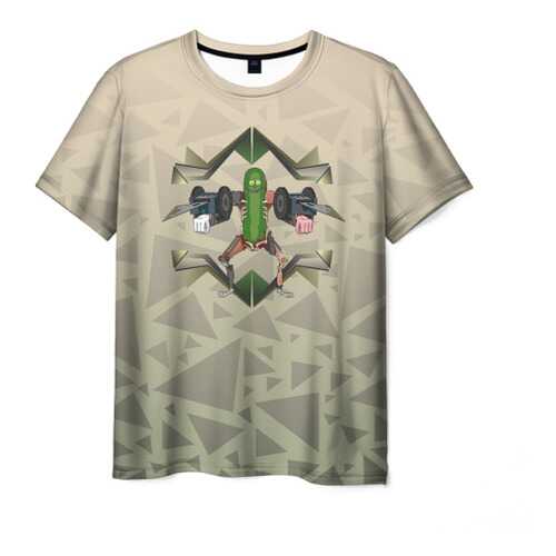 Футболка мужская ВсеМайки Pickle Rick коричневая 4XL в Снежная Королева