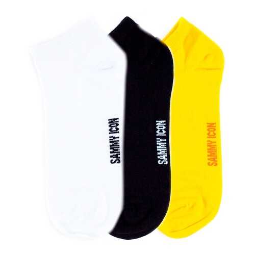 Комплект однотонных носков Sammy Icon Ankle Solid - 3 Pair Set - Yellow/White/Black в Снежная Королева